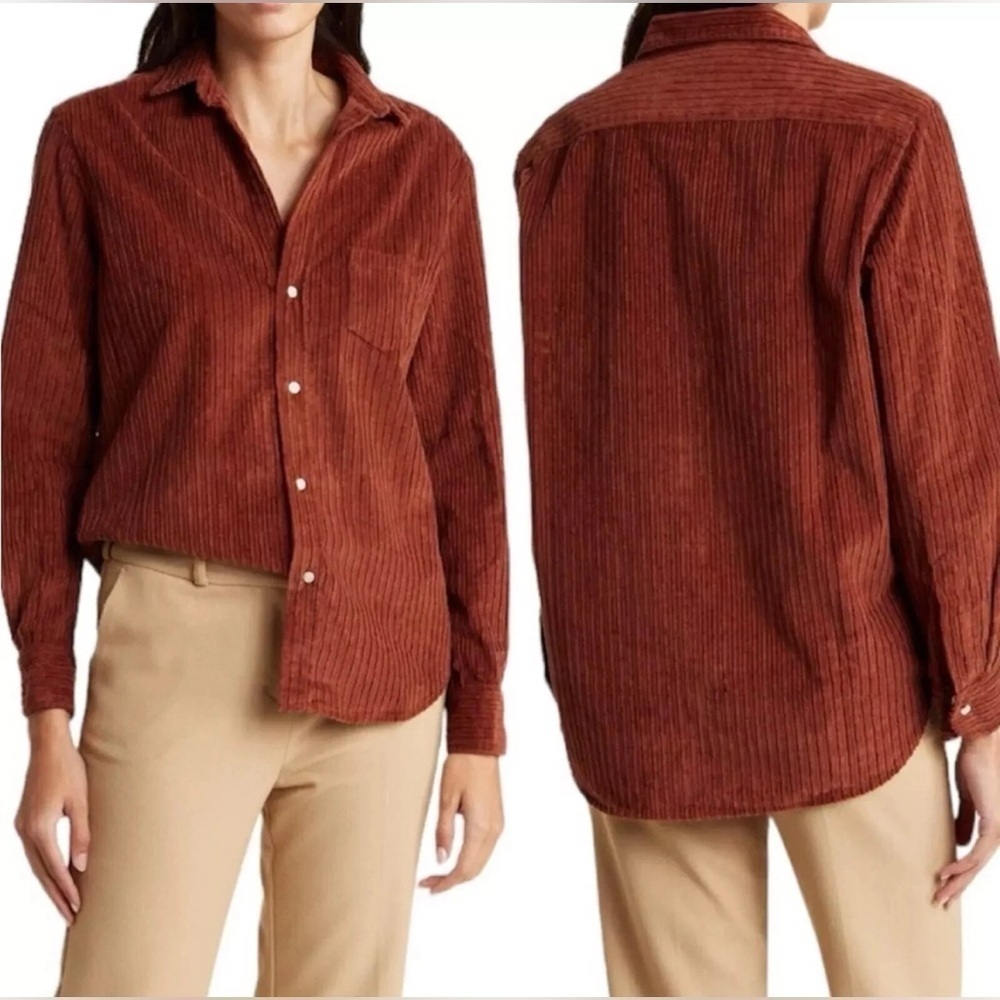 New Frank & Eileen 'Eileen' Relaxed Fit Corduroy Button Down Shirt in To…